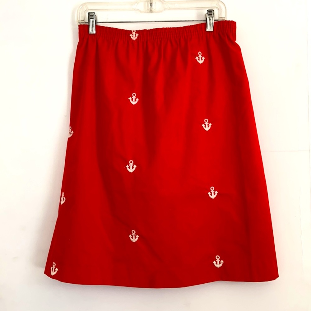 Vintage red anchor skirt.